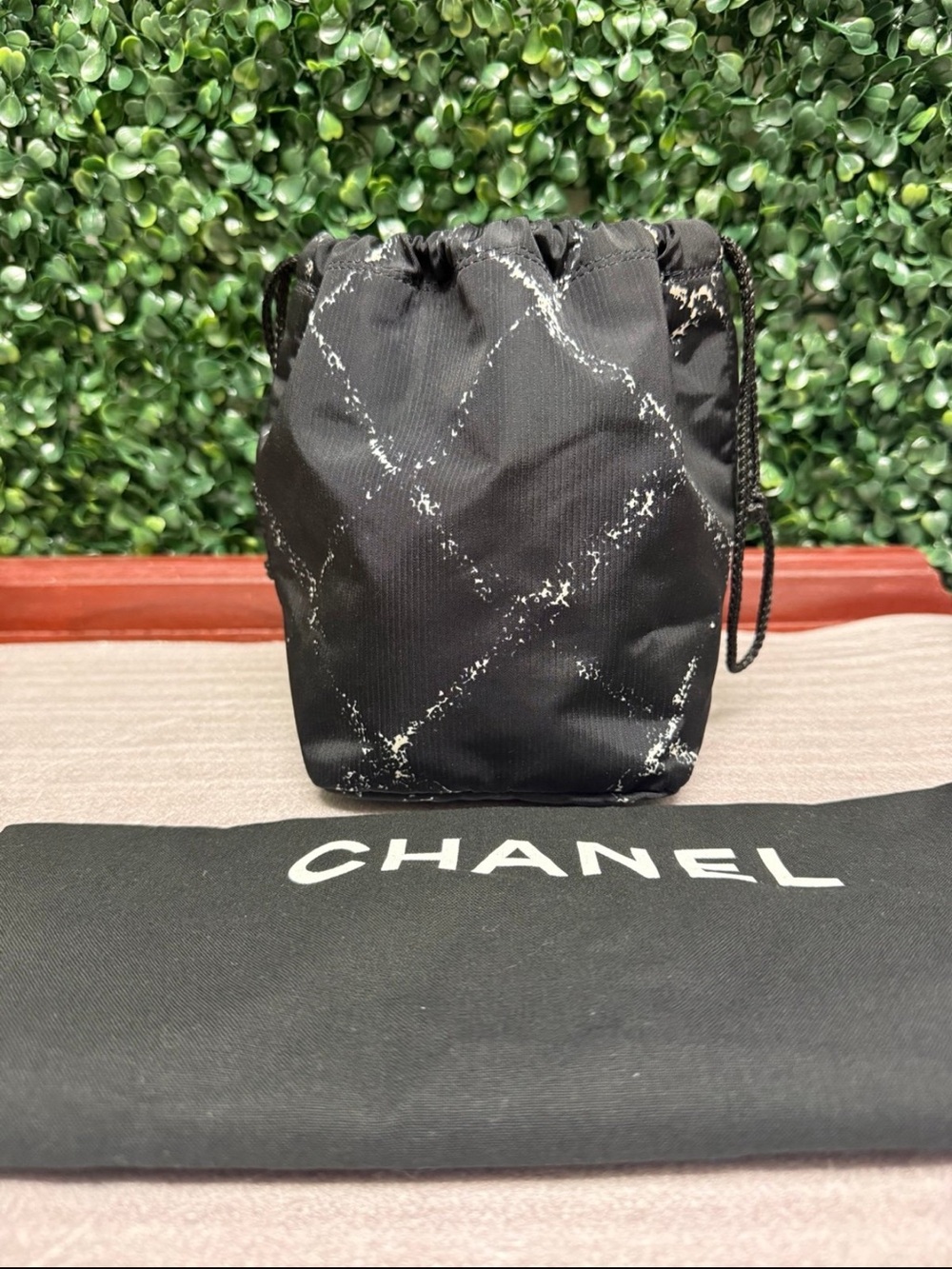 Chanel Vintage Travel Line Drawstring Pouch